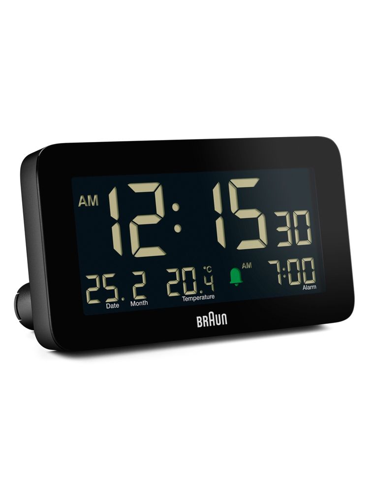 braun fashion Braun Digital Alarm Clock with Date, Month and Temperature Displayed in Black-picture-28