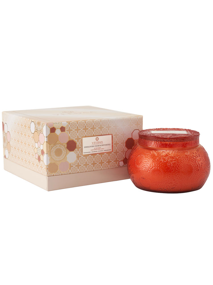 Veedaa Candles Himalayan Cedar & Patchouli Dune Glass Scented Candle-picture-15