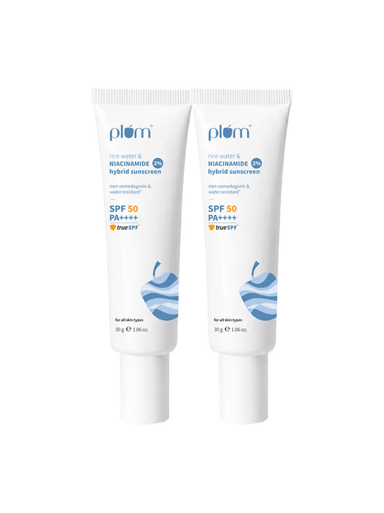 Plum 2% Niacinamide & Rice Water SPF 50 PA++++ Sunscreen - Pack Of 2-picture-31