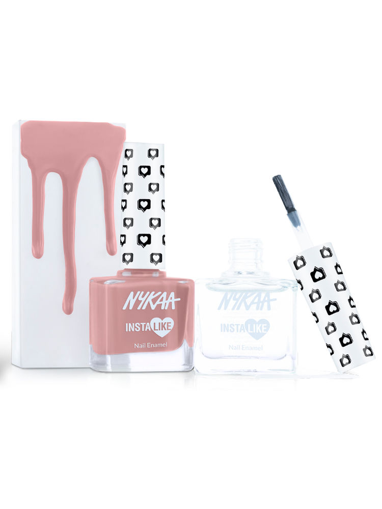 Nykaa Cosmetics Nail Enamel - Top Creator + Nude Ootd