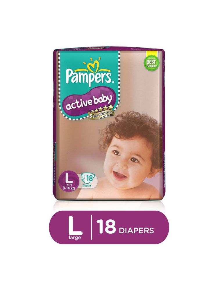 Pampers Active Baby Diapers, Large-picture-23
