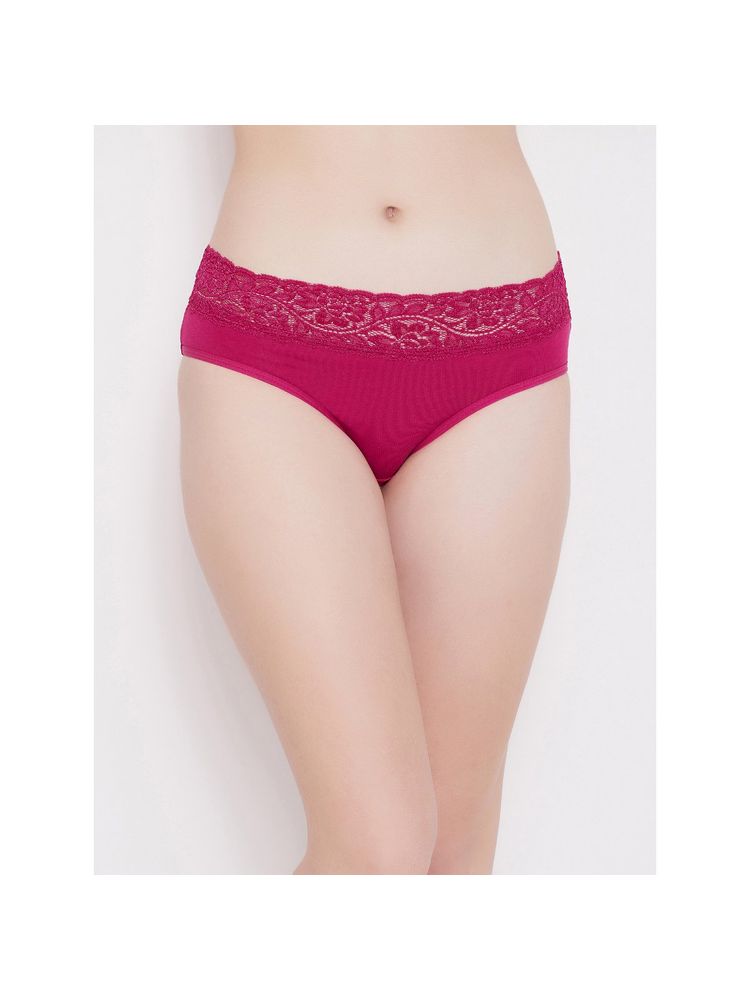 Clovia Cotton Spandex Medium waist Outer elastic Hipster Panty-picture-12
