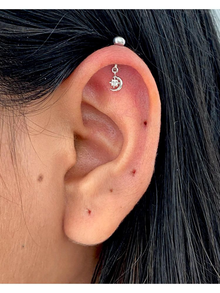 Boldiful Crescent Moon Helix 925 Sterling Silver Bugadi Cuff Earrings-picture-13