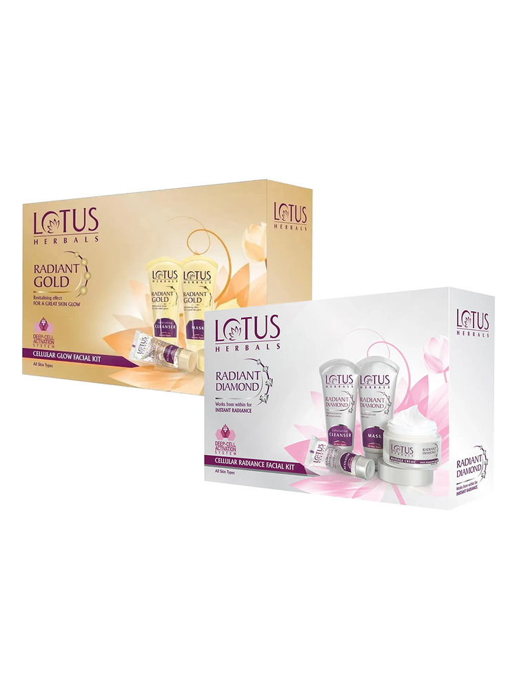 Lotus Herbals Radiant Gold & Diamond Kit Combo