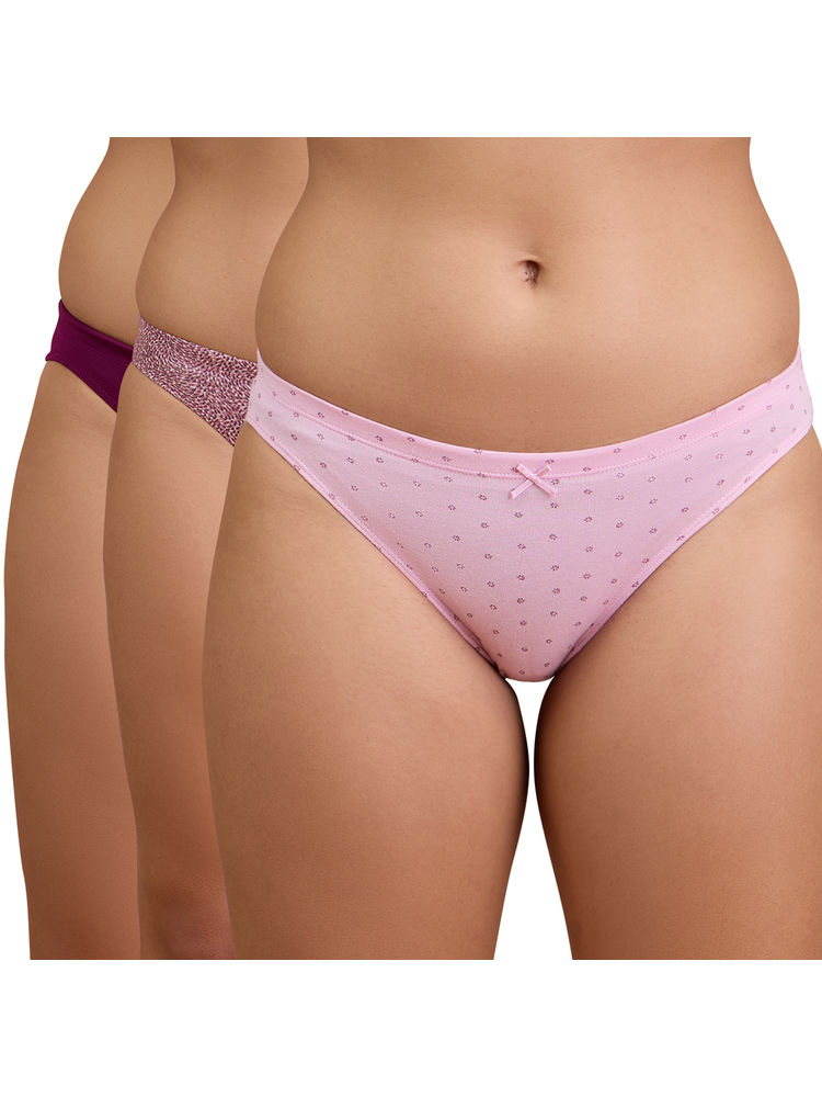 Nykd By Nykaa Low Rise Cotton Bikini Panty with Inner Elastic-NYP112-Multicolor-P03-Colors & Print May Vary-image-17