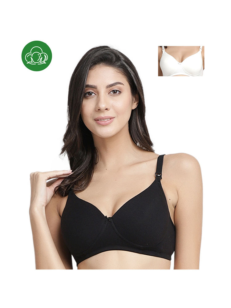 Inner Sense Organic Cotton Antimicrobial Nursing Bra Pack of 2 - Multi-Color-picture-16