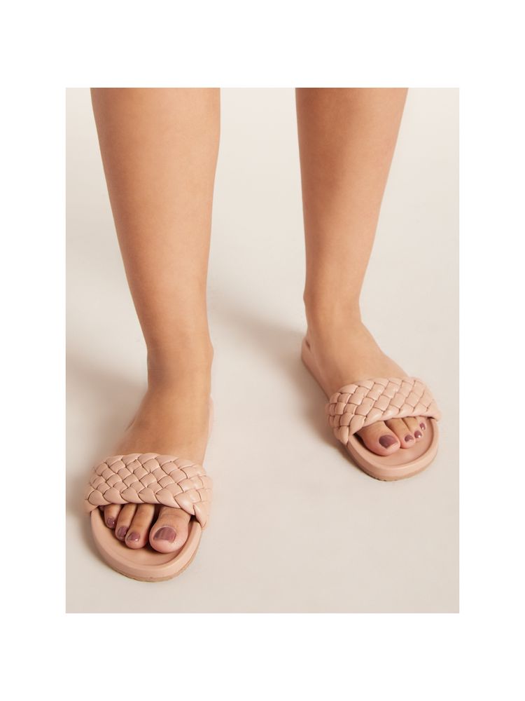 Twenty Dresses by Nykaa Fashion Pink Round Braided Flats-picture-14