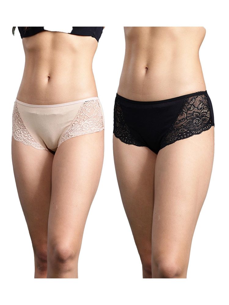 Leading Lady Women Multi-Color Solid Hipster Mid-Rise Brief Panties (Pack of 2)-picture-14
