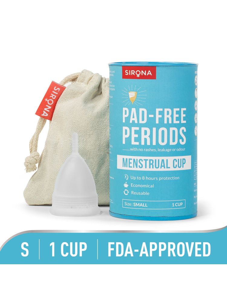 Sirona Pad Approved Reusable Menstrual Cup For Women (Small Size) Protection For Up To 8-10 Hours-image-41