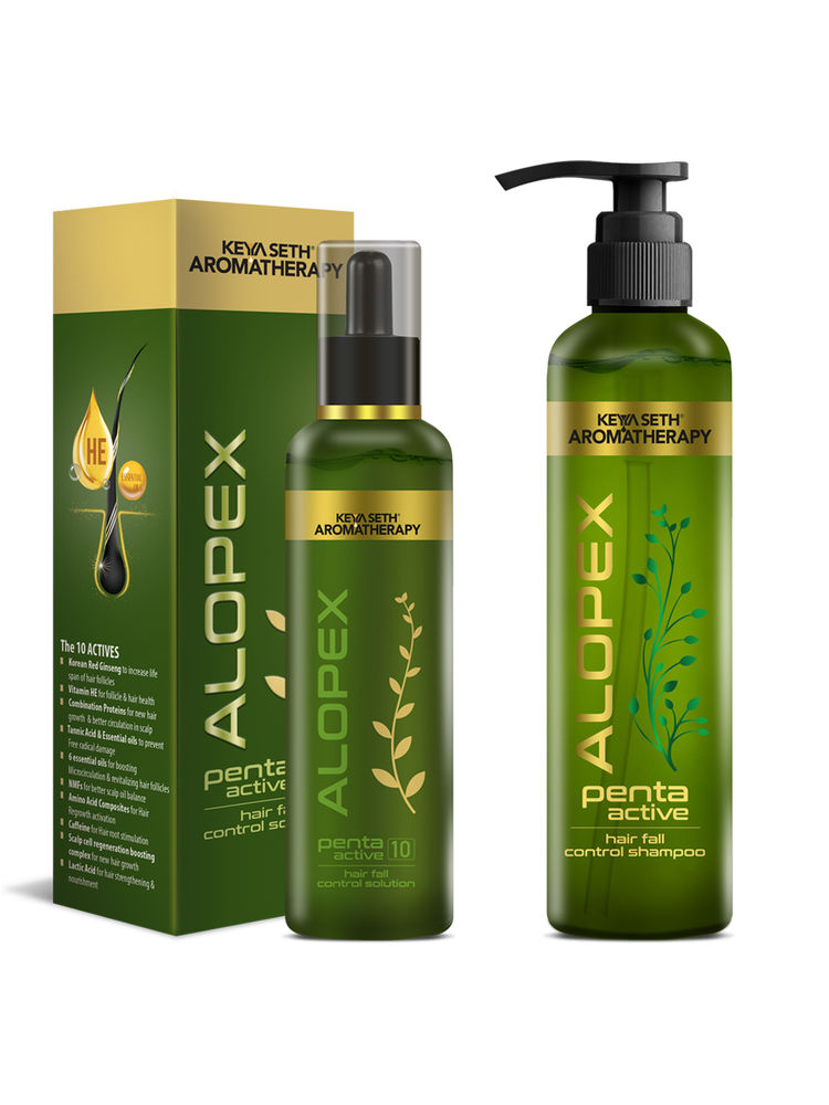 Keya Seth Aromatherapy Alopex Penta Active Hair Growth & Hair Fall Control Solution + Shampoo-picture-28