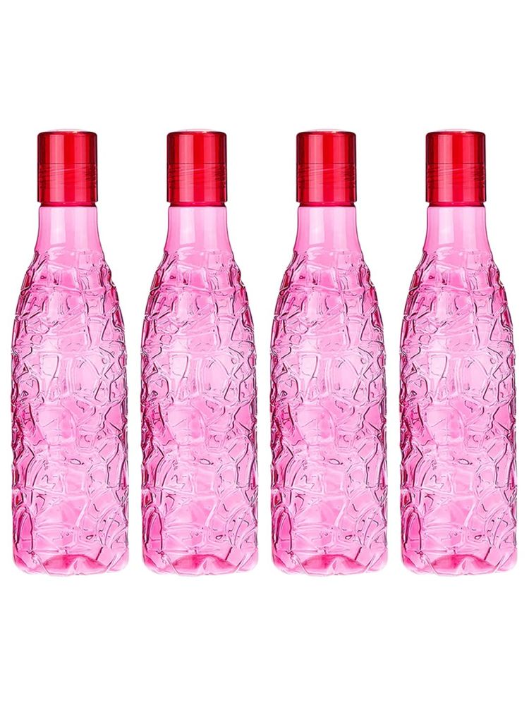 Kuber Industries BPA-Free Plastic Water Bottle Pack of 4Pink-image-9