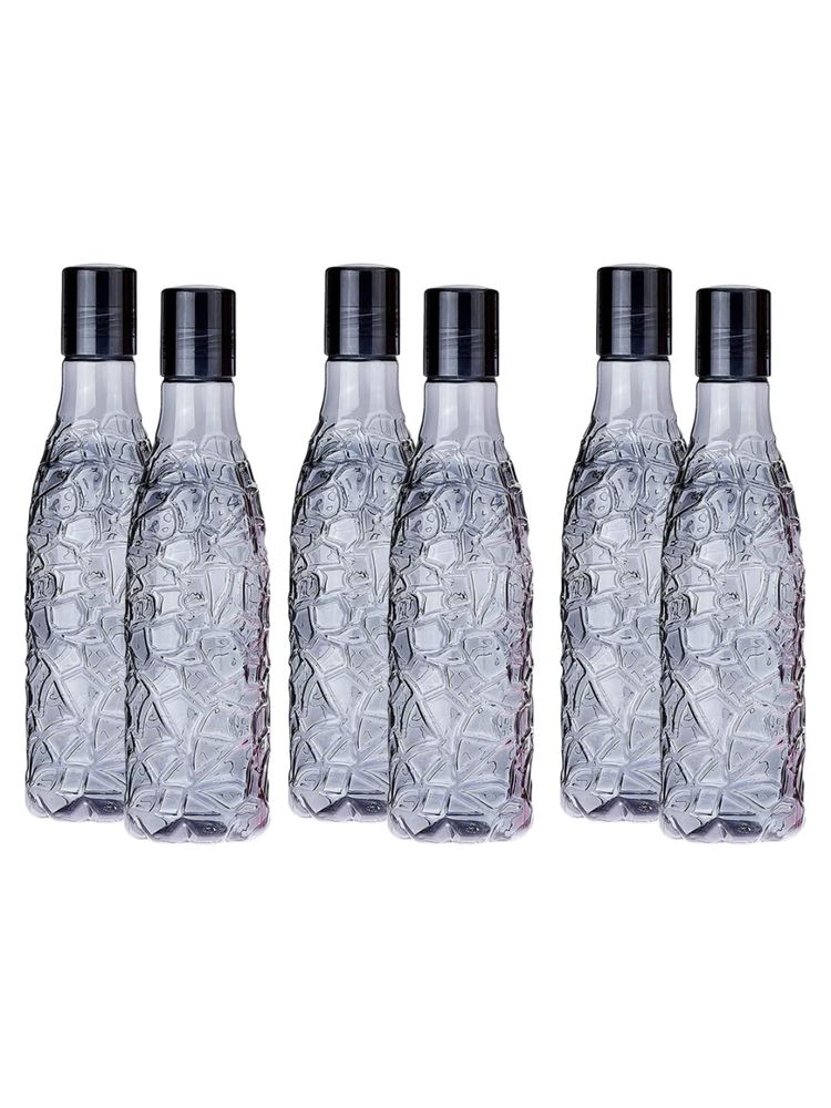 Kuber Industries School & Gym Unbreakable Freezer Proof Fridge Water Bottle Pack of 6 Black-picture-35