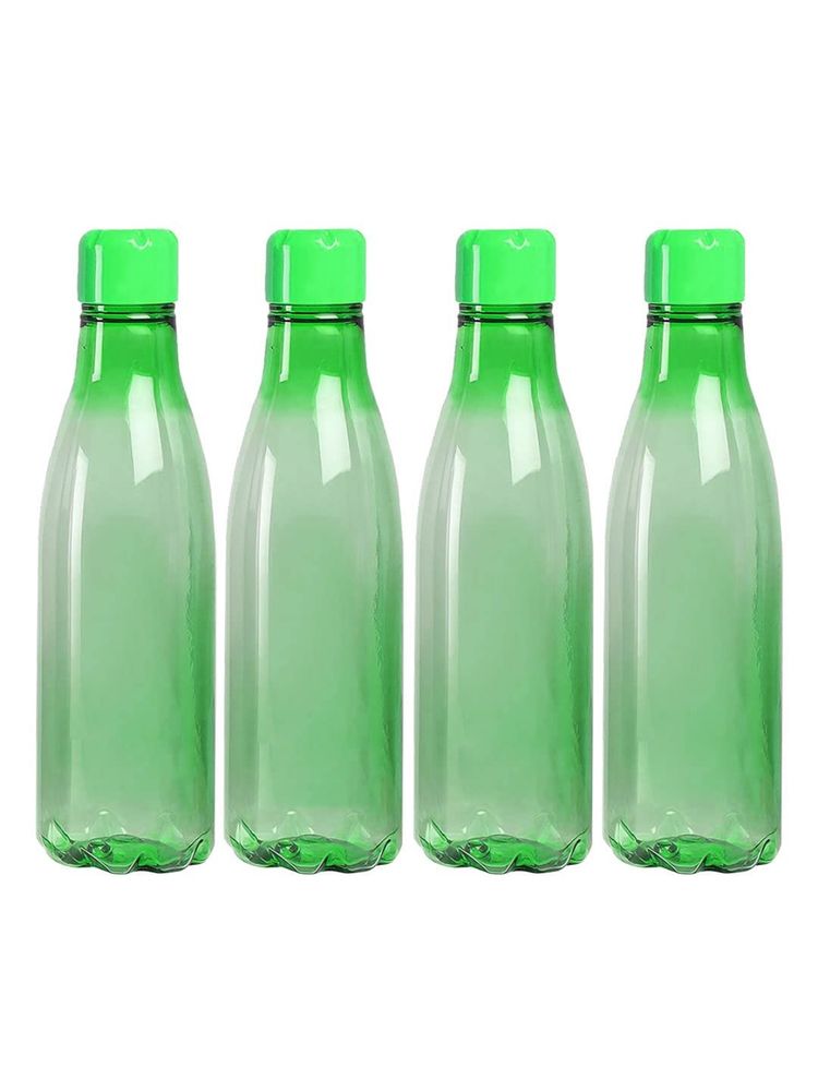 Kuber Industriess For Kids & Adults Refrigerator Plastic Bottle Set of 4 Green-image-4