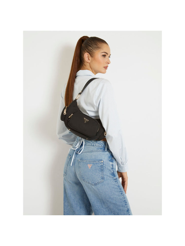 guess fashion Guess Black Solid Eco Gemma Shoulder Bag-picture-34