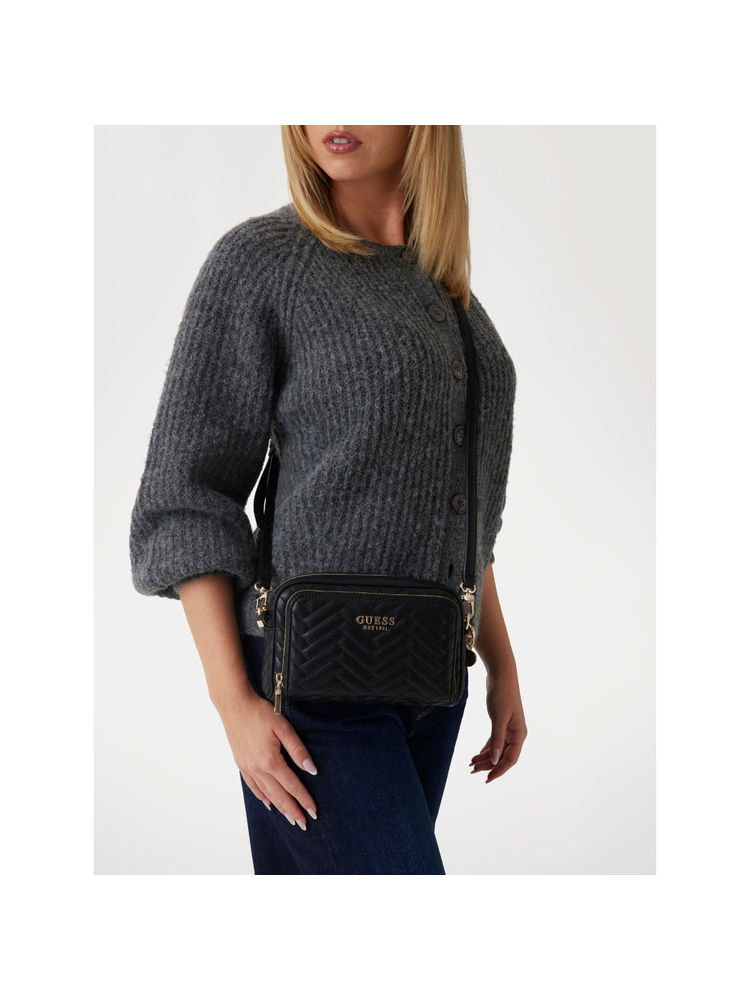 guess fashion Guess Black Quilted Anning Zip Around Wallet-picture-11