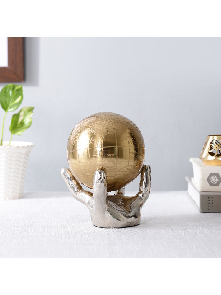 De Maison Decor Silver Celestial Grip Art Deco Globe-picture-20