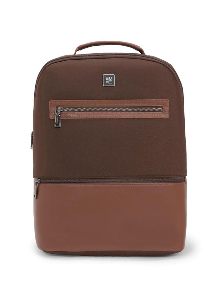 EUME Unisex Alpine 21L Nylon Up To 15 Inch Laptop Backpack -Brown-picture-10