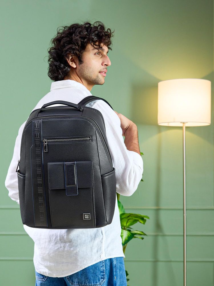 EUME Unisex Nexa 25L Polyurethane Up To 15 Inch Laptop Backpack -Black-image-42