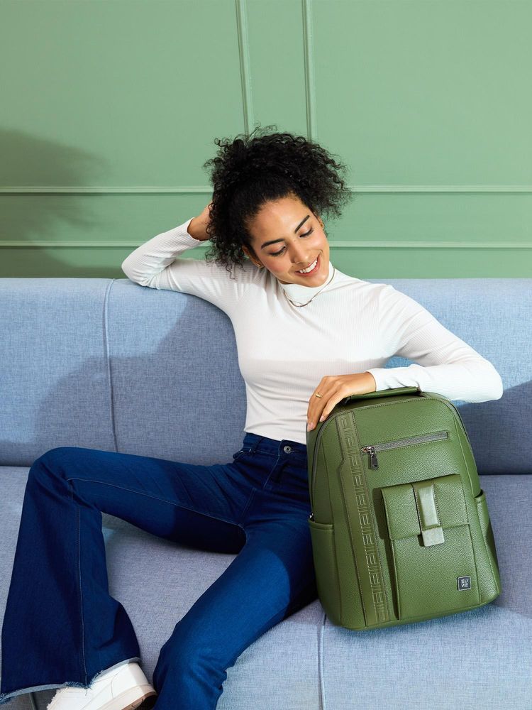 EUME Unisex Nexa 25L Polyurethane Up To 15 Inch Laptop Backpack -Green-image-24