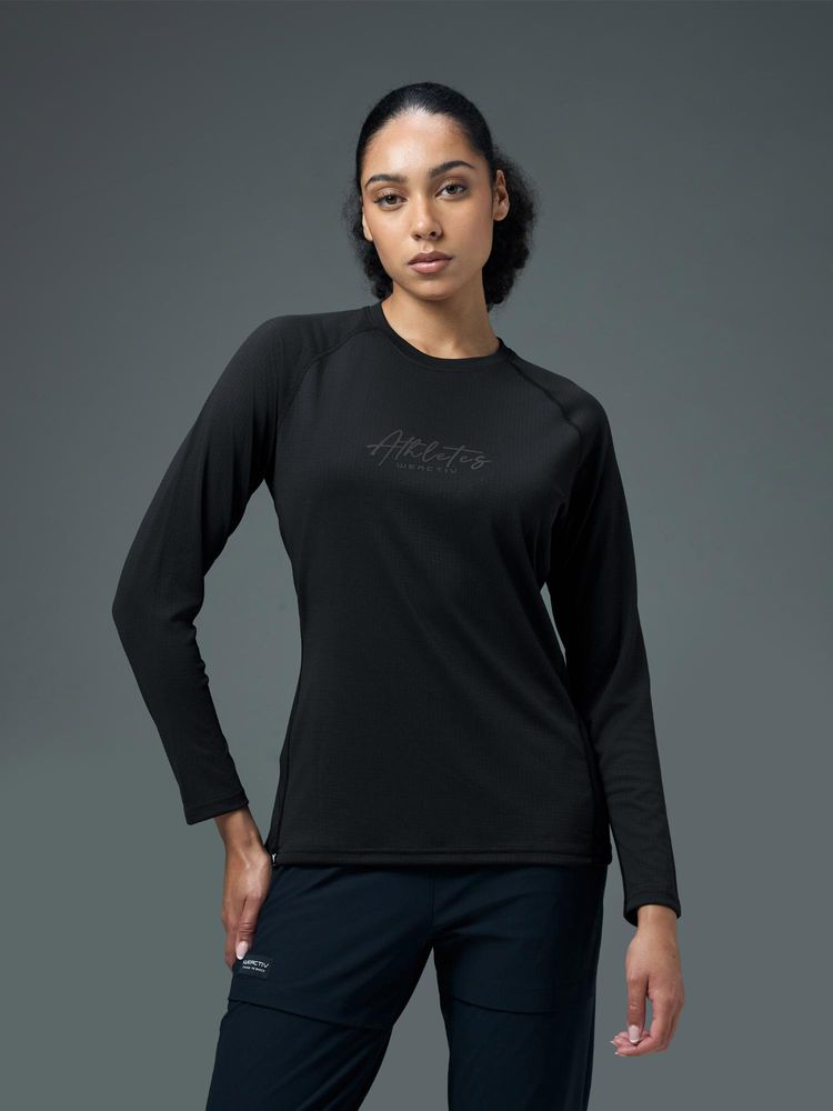 Technosport Women Printed Sports T-Shirt for Yoga and Fitness with Technocool+ - Black-picture-27