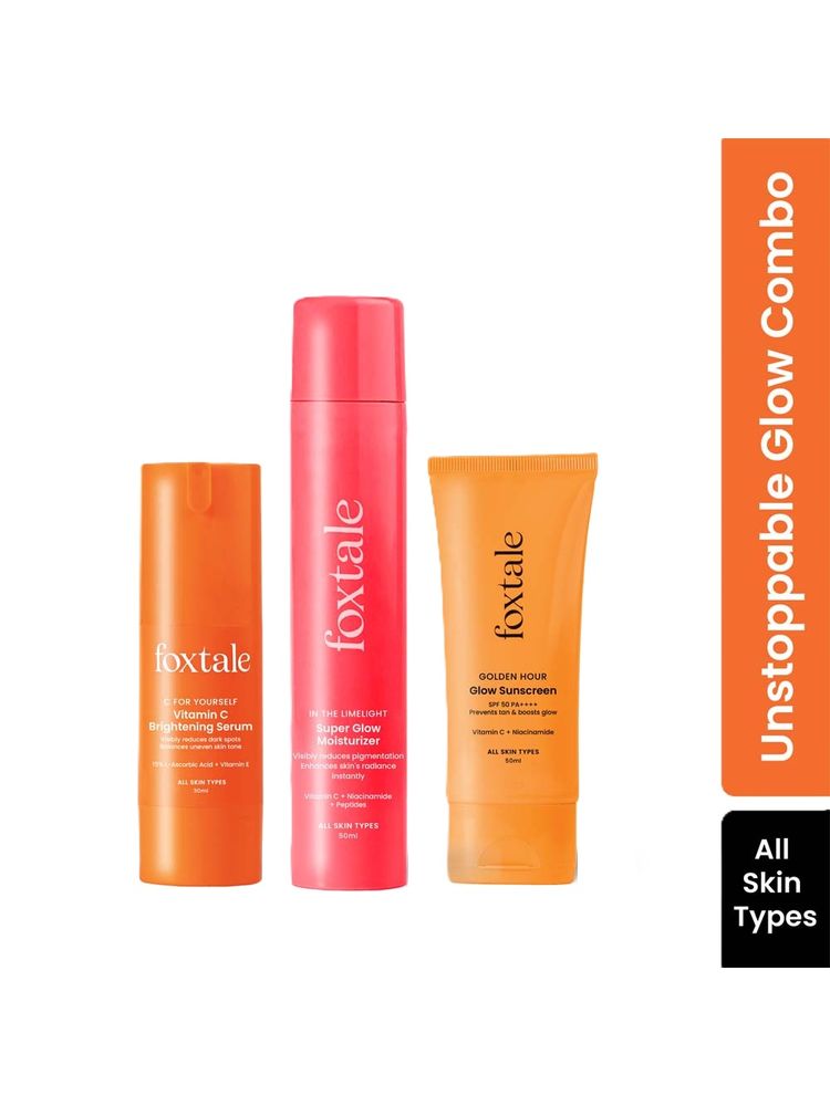 Foxtale Unstoppable Glow Combo Sunscreen, Vitamin C Serum & Moisturizer-image-41