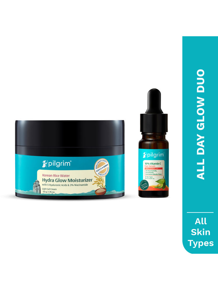 Pilgrim All Day Glow Duo Korean Hydra Glow Moisturizer + 10% Vitamin C Serum-picture-12