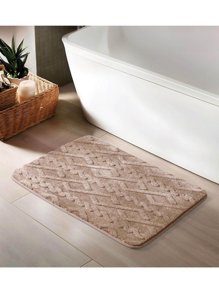 OBSESSIONS 850 GSM Polyester Bathmat - Beige-picture-17