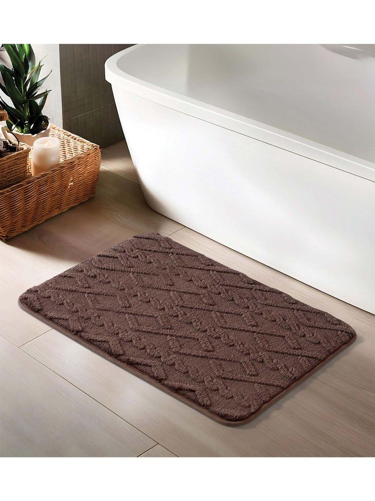 OBSESSIONS 850 GSM Polyester Bathmat - Brown-picture-15