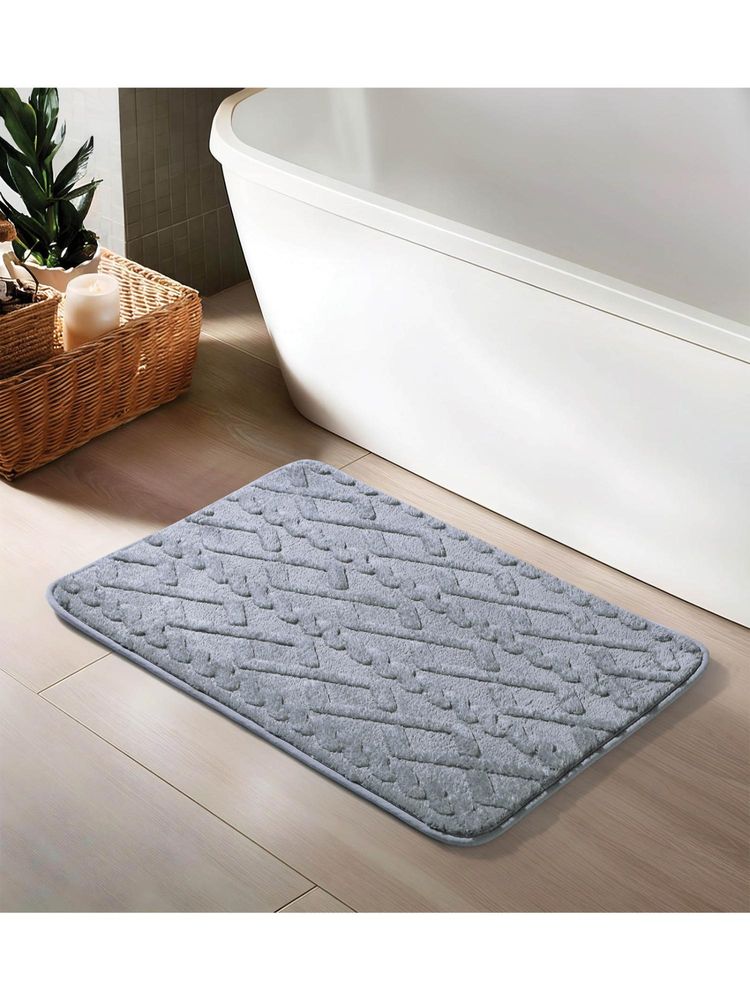 OBSESSIONS 850 GSM Polyester Bathmat - Grey-picture-14