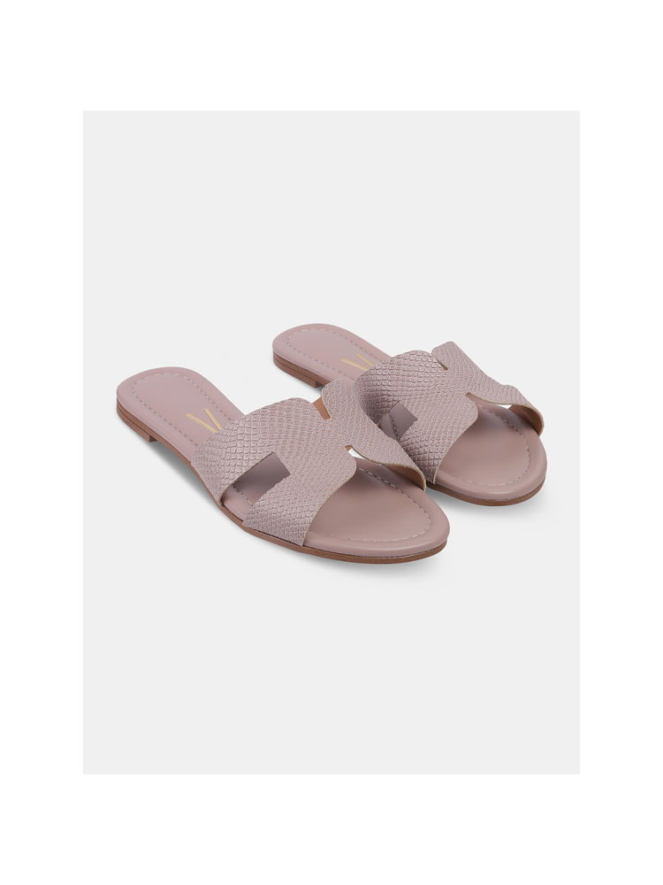 Vizzano Women Casual Open Toe Slide Flats Taupe-picture-21
