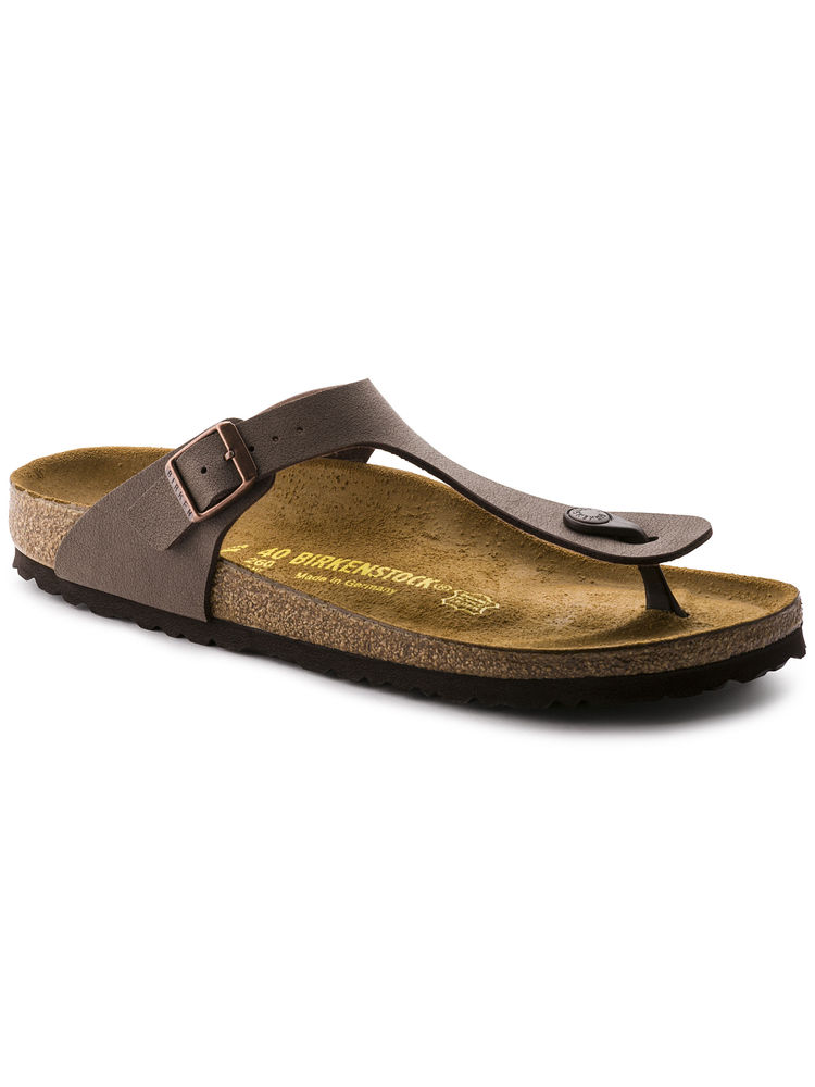Birkenstock Gizeh Birko-flor Nubuck Brown Regular Width Unisex Sandals-image-3