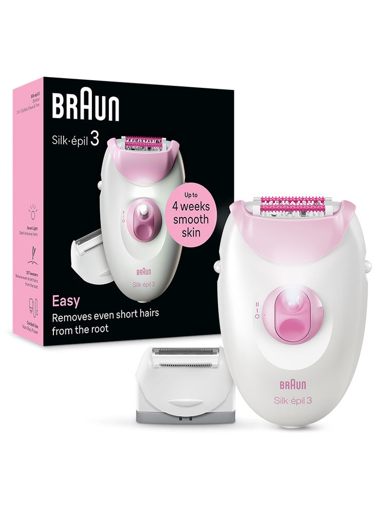 Braun Silk-épil3-031,Epilator for Long-Lasting Hair Removal From Roots, Gentle on Skin