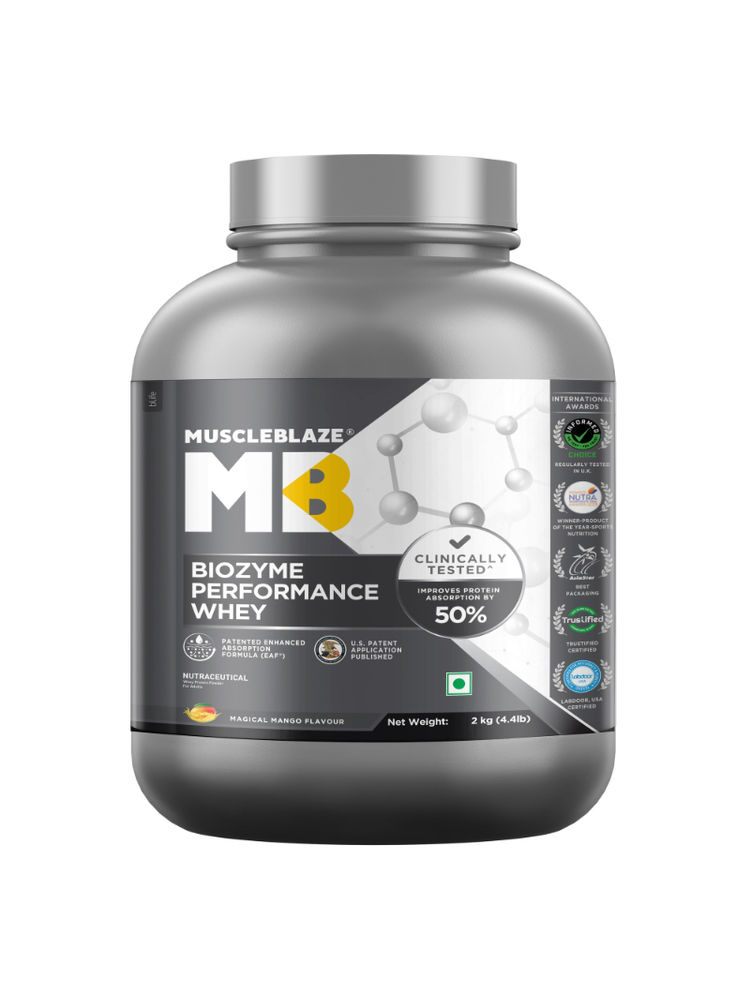 MuscleBlaze Biozyme Performance Whey Protein - Magical Mango