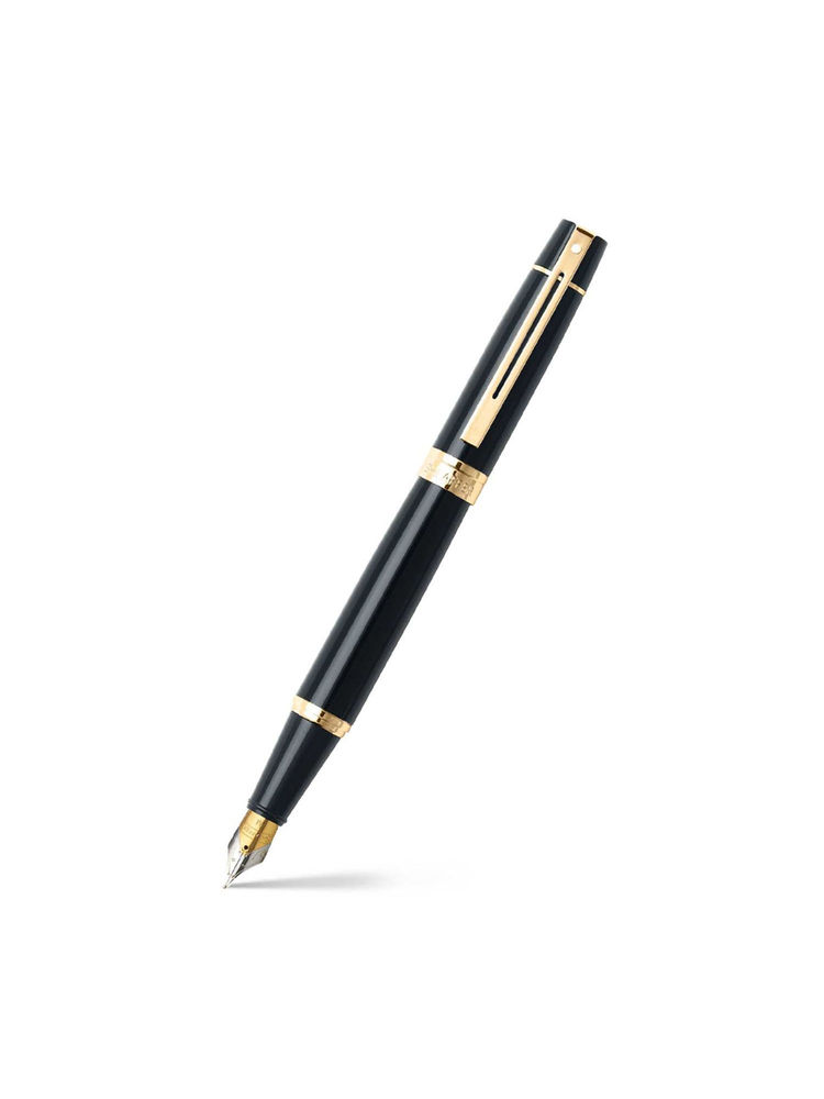 Sheaffer 9325 Gift 300 Fountain Pen - Glossy Black with Gold Tone Trim