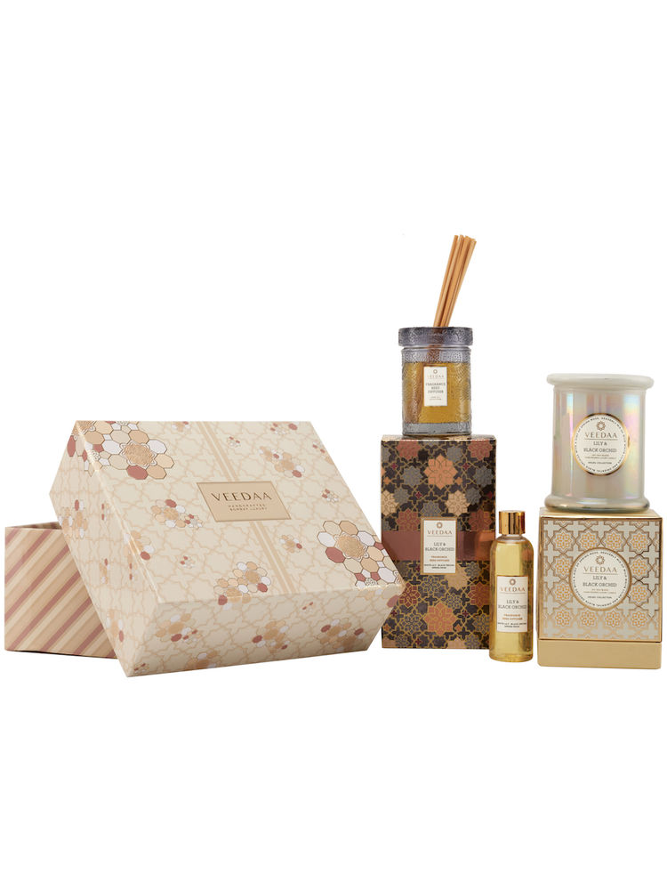 Veedaa Candles Lily & Black Orchid Grande Gift Set-image-2