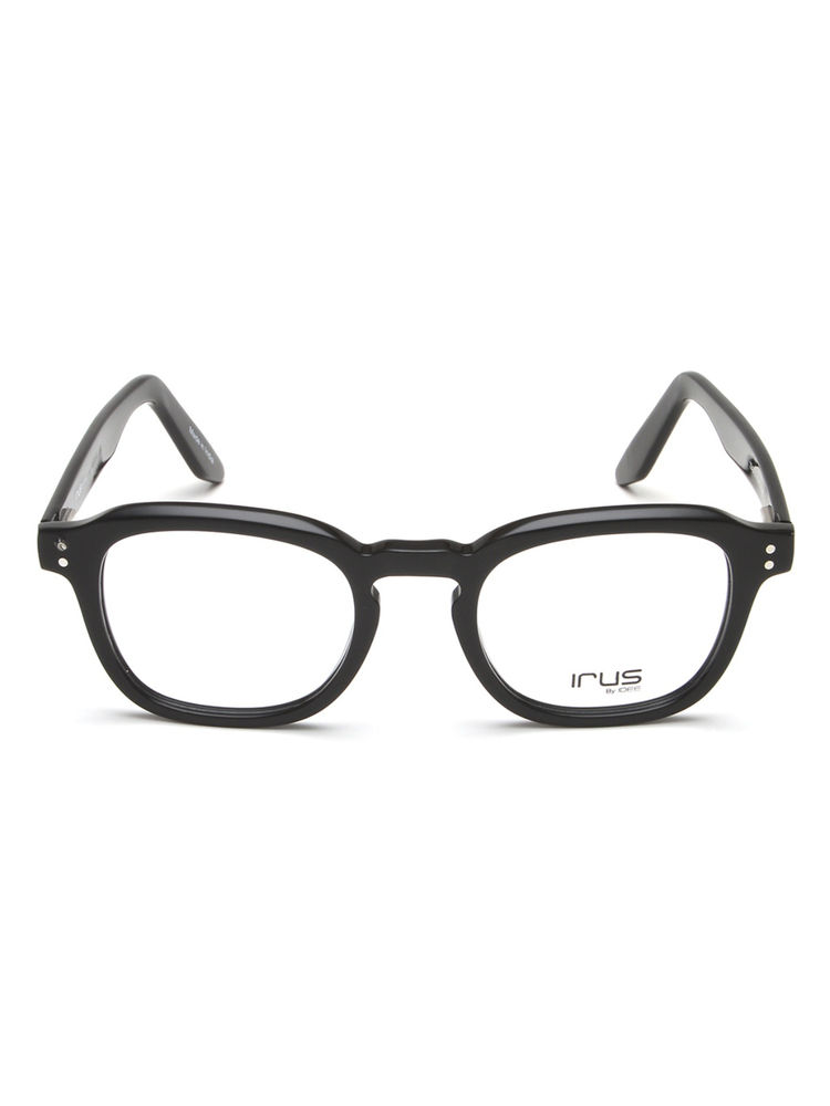 IRUS Men Full Rim Square Shiny Black Acetate Eyeglass Frame (49)-image-31