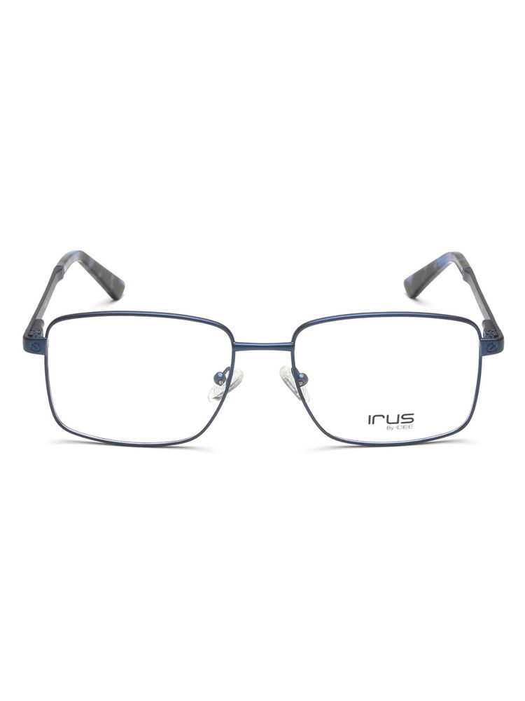 IRUS Men Full Rim Square Matt Blue Metal Eyeglass Frame (55)-image-25