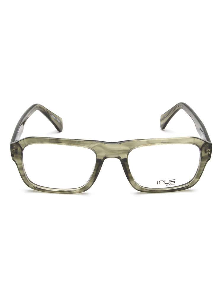 IRUS Men Full Rim Square Shiny Crystal Green Acetate Eyeglass Frame (54)-picture-11