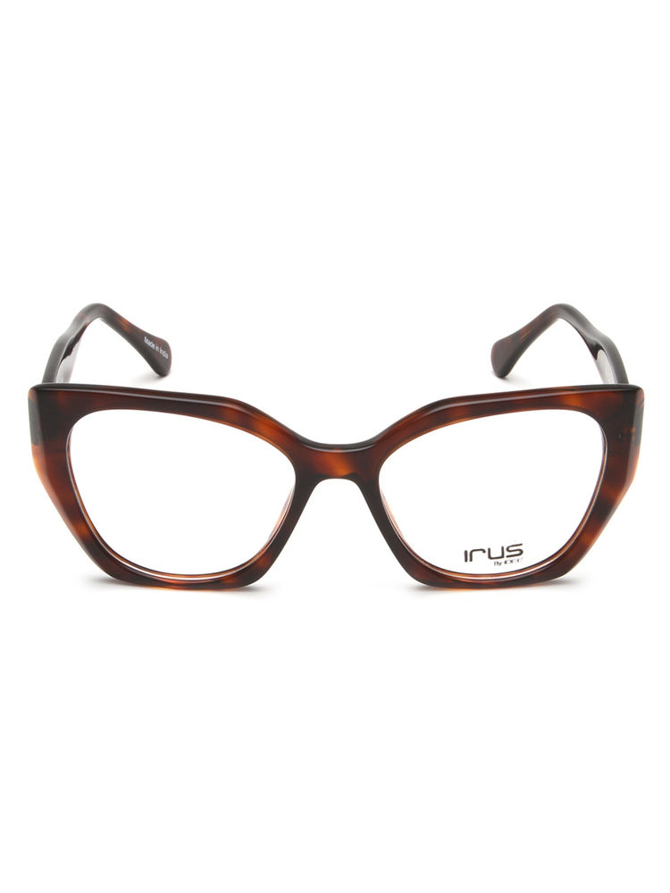 IRUS Women Full Rim Cat Eye Shiny Brown Acetate Eyeglass Frame (53)-image-32
