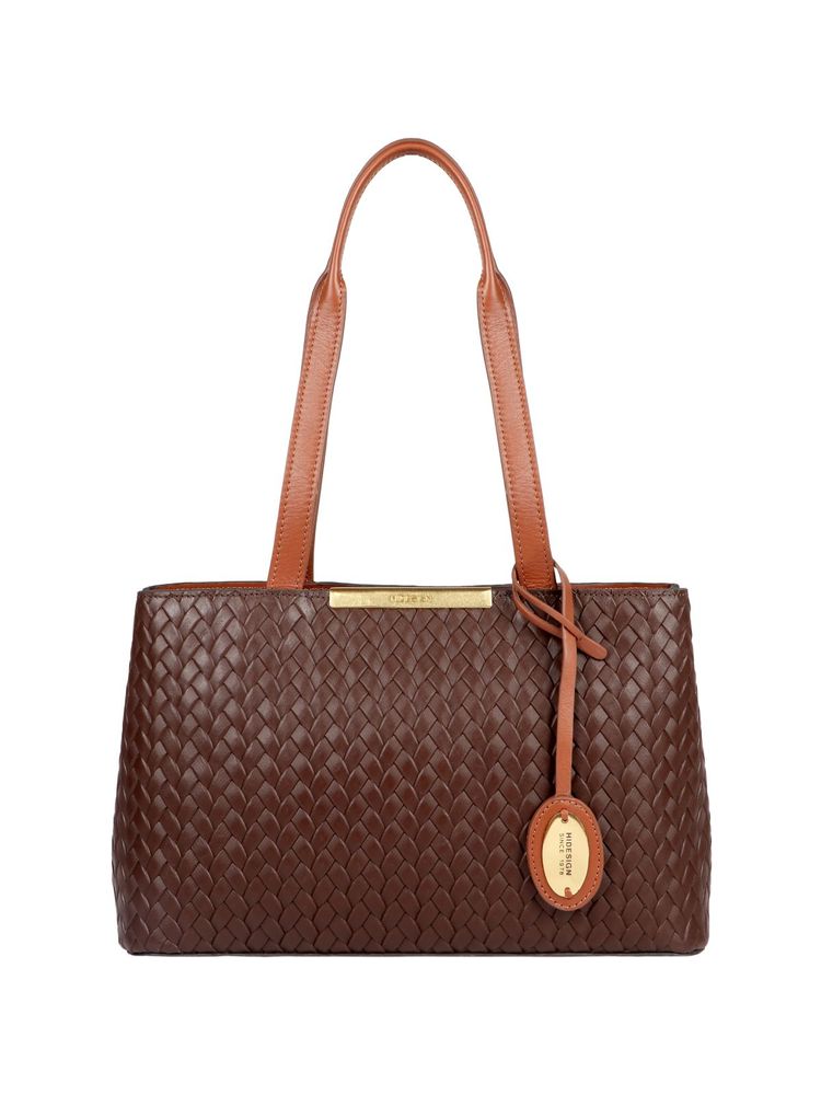 Hidesign Ee Leo 01 Brown Women's Tote Bag - (33 X 20.5 X 11 Cms)
