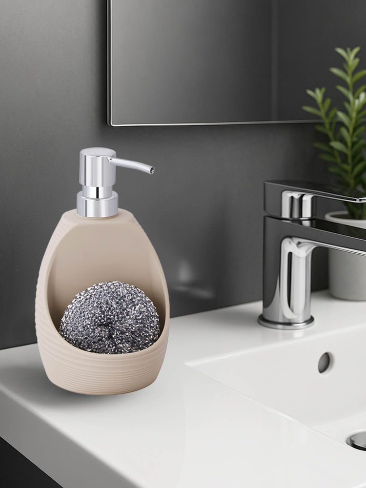 OBSESSIONS Pvc Solid Soap Dispenser- Beige-picture-32
