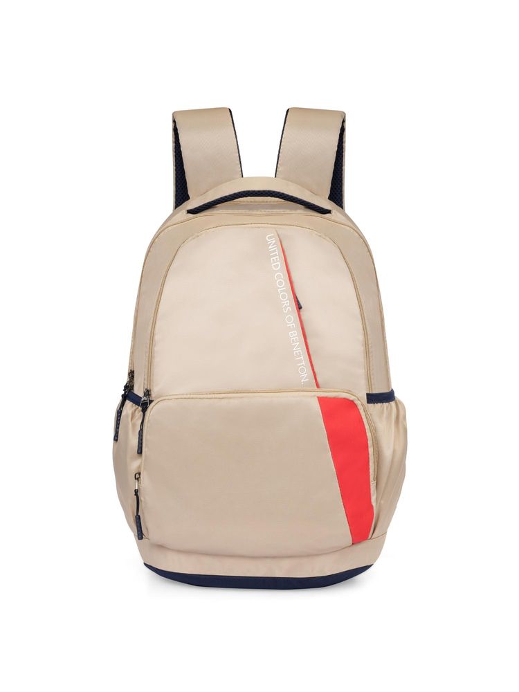 united colors of benetton fashion United Colors of Benetton Unisex Laptop Backpack Vance - Beige-picture-13