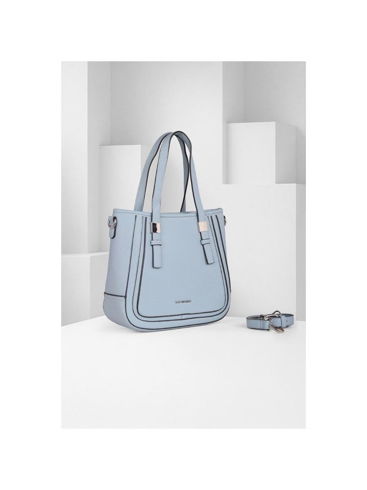 Van Heusen Women Light Blue Textured Casual Handbag-image-2