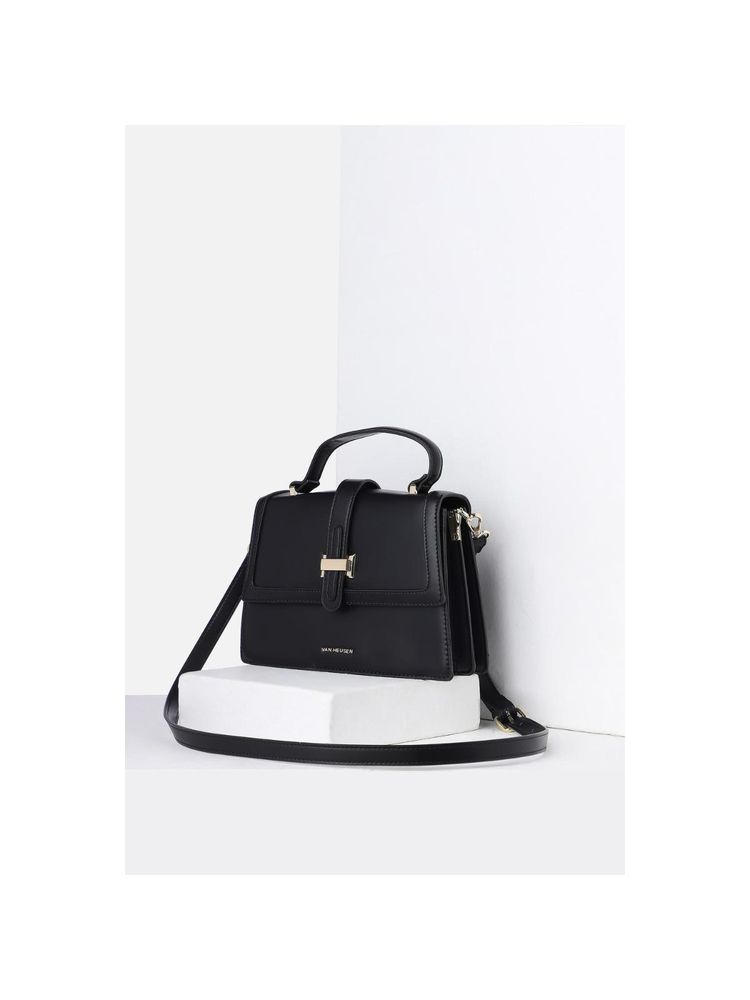 Van Heusen Women Black Solid Casual Sling Bag With Detachable Strap-picture-22