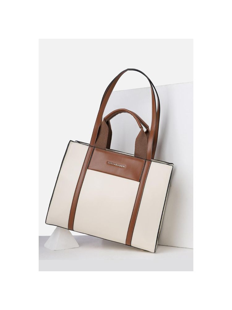 Van Heusen Women White Solid Casual Handbag-image-34