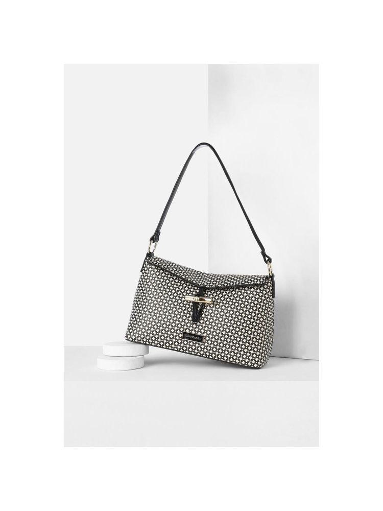 Van Heusen Women Black Printed Casual Handbag-picture-16