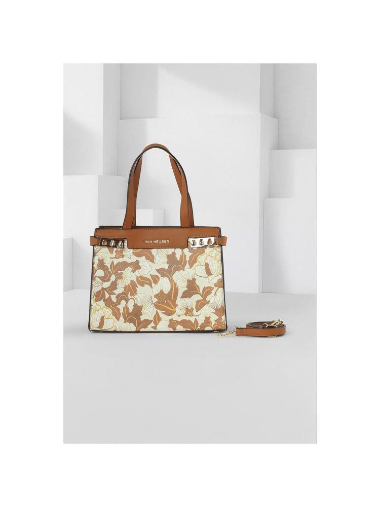 Van Heusen Women Brown Printed Casual Handbag-picture-10