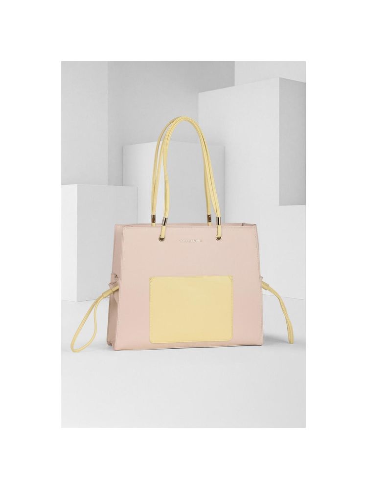 Van Heusen Women Beige Colorblock Casual Handbag-image-25