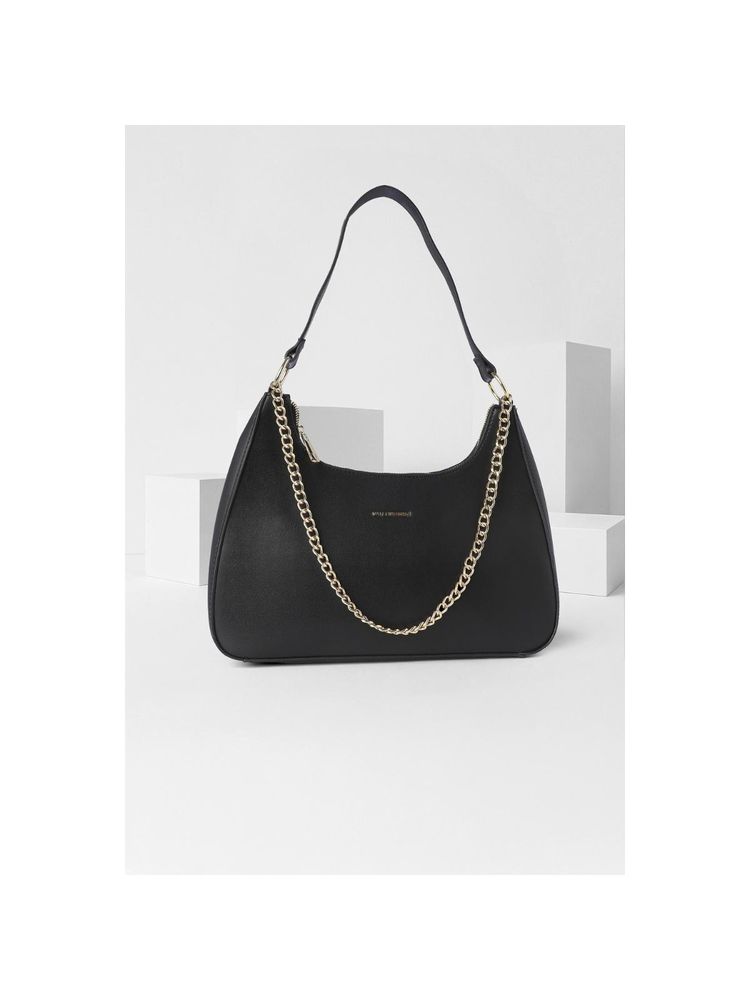 Van Heusen Women Black Solid Casual Handbag-picture-34
