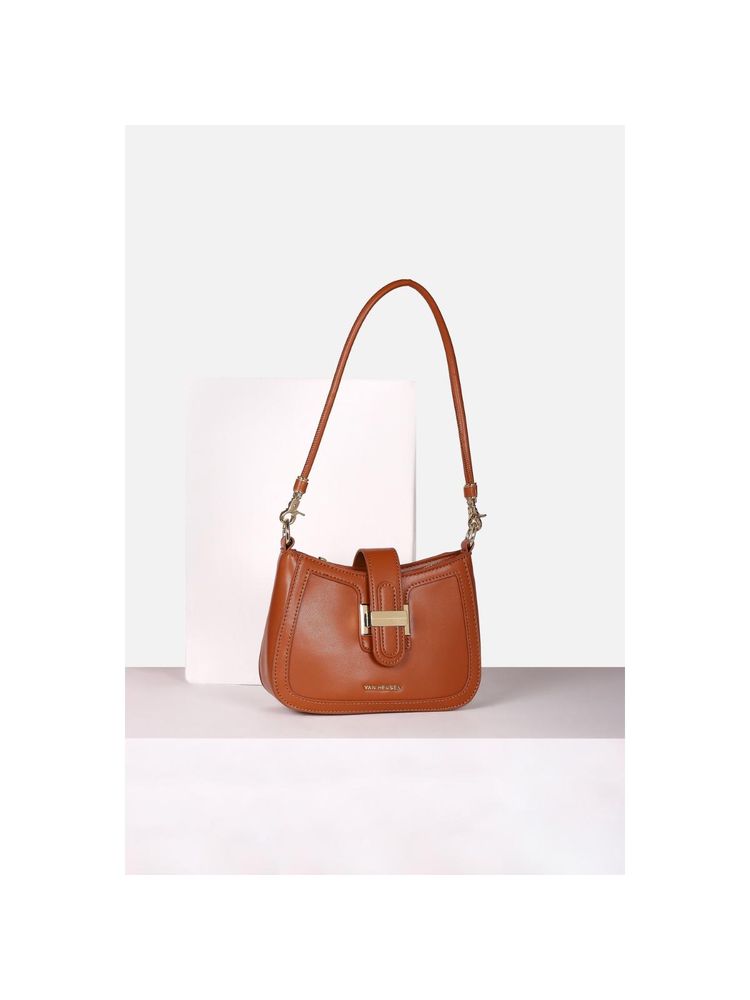 Van Heusen Women Brown Solid Casual Sling Bag with Detachable Strap-picture-39